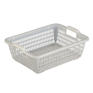 Plastic Drain <b>Basket</b> Small Square <b>Stackable</b> Vegetable Fruit Storage Rack - Product Image 1