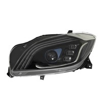 Ensemble de phares LED de style Maybach pour Mercedes-Benz ML W166 (2012-2015) avec lentille de projecteur, feux de jour (DRL) et clignotants séquentiels