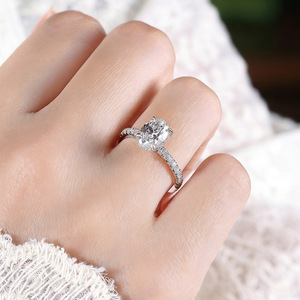 เครื่องประดับสั่งทำ SGARIT แหวนเพชร 4 กะรัต ทอง 14K เพชรเพาะเลี้ยงในห้องปฏิบัติการ ดีไซน์เรียบหรู ทันสมัย พร้อมมอบเป็นของขวัญ เหมาะสำหรับทุกโอกาส เครื่องประดับสำหรับผู้หญิง - Product Image 6