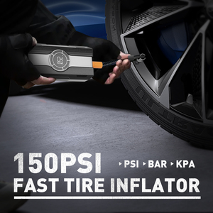 האחרון 4-in-1 רכב מגבר סוללה נטענת כוח אוויר צמיג משאבת אוויר הוביל משאבת אוויר אור חירום אור מתנפחים לאופנועים - Product Image 2