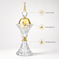 Quemador de Incienso de Cristal Jingpai de Lujo, Cristal K9 Transparente, Diseño Moderno, Adorno para Escritorio/Mesa, Decoración de Interiores, Meditación