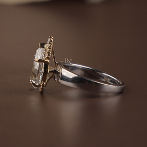 Anillo de Compromiso Clásico para Mujer en Plata, Oro de 10K, Oro de 14K, Oro de 18K, Diamante Cultivado en Laboratorio de 3 Quilates, Joyería Fina para Novia - Product Image 3
