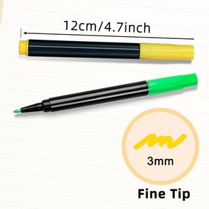 Soft Brush Tip Water Based <b>Paint</b> Pen, Multi-color Permanent Art for Drawing Sketching Adult Coloring Highlighting Marker - Product Image 2