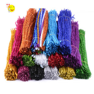 Atacado DIY Educacional Artesanato Brinquedo <span class=keywords><strong>Glitter</strong></span> <span class=keywords><strong>Chenille</strong></span> Hastes Fios <span class=keywords><strong>Chenille</strong></span> Plush <span class=keywords><strong>Tinsel</strong></span> Hastes Wired Sticks para Crianças - Product Image 3