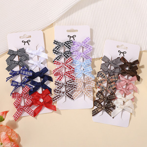 Meistverkauftes Neues Kariertes Haarschleifen-Set Niedliche Mädchen-Haaraccessoires Kinder-Prinzessin Süßes Tägliches Haar-Accessoire für Zuhause 5103 - Product Image 2