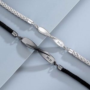 Pulsera de Pareja Mobius con Colgante, Brazalete para Parejas, Regalo de San Valentín para Mujer y Hombre, Brazalete Romántico con Dije de Estrella, Brazalete para Enamorados - Product Image 4