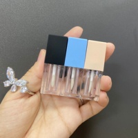 1 boîte de 2ml d'emballage cosmétique de petite taille, pour testeur de voyage, brillant à lèvres, joli tube carré, mini bouteille de teinte pour les lèvres