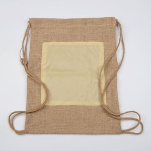 Custom Logo <b>Jute</b> Drawstring Backpack Lightweight Durable Backpack for Gym Travel School Outdoor Activities Wholesale <b>Sack</b> Bags - Product Image 2