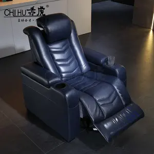 Chihu Meubels Lederen Fauteuil Sofa In Openbare Cinema Blue Real Leren Home Cinema Theater Sofa Stoel Met Power Hoofdsteun