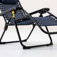 Fauteuil inclinable de jardin pliant de luxe en acier inoxydable, confortable et spacieux, à prix de gros, pour extérieur et hôtel, type zéro gravité