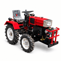 Petit tracteur à 4 roues, 15 CV, diesel, 2 roues motrices, mini-tracteur agricole polyvalent avec remorque pour l'agriculture, petite ferme