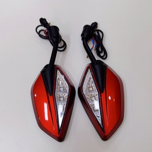 Espejo Lateral para Motocicleta con Luz LED, Accesorios para Motos, Diseño Nuevo en Oferta - Product Image 2