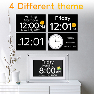 7 Inch Smart Digital Calendar <strong>Clock</strong> with Extra <strong>Large</strong> Non-Abbreviated Day &amp; Month Seniors <strong>Wall</strong> <strong>Clock</strong> with Clear Date Display - Product Image 4