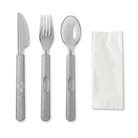 Lot de couverts jetables (couteau, fourchette, cuillère) personnalisables avec logo – Fournitures de restauration pour événements, ustensiles alimentaires à emporter – Prix usine en gros