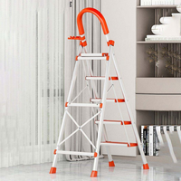 Échelle escamotable multifonction en aluminium au design moderne pour entrepôt, extérieur, supermarché et usage domestique