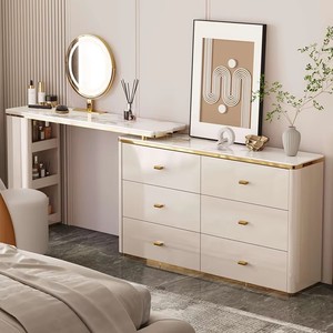 Coiffeuse de luxe 2-en-1 la plus vendue avec armoire de rangement – Table de maquillage moderne pour chambre et <span class=keywords><strong>bureau</strong></span> - Product Image 3