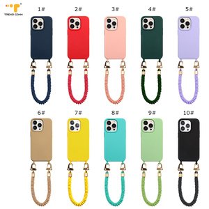 Fil de téléphone élastique câble en gros Stock téléphone portable sangle de poitrine longues chaînes de téléphone en plastique dacron sac de taille longue sangle - Product Image 5