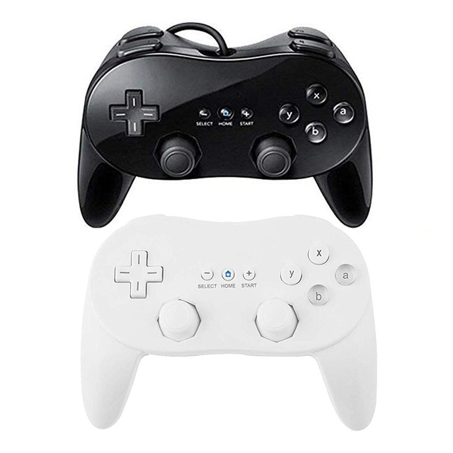 For N Wiis Second Generation Classic Pro Wired Controller Gamepad Gaming Pro Remote Game Controller Joypad Joystick