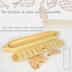 Platos de <span class=keywords><strong>sushi</strong></span> de madera con forma de bote Natural, bote desechable de dragón para <span class=keywords><strong>sushi</strong></span> - Product Image 6