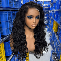 Perruque Wxj Cheveux Longs 200 Densité HD Lace Wig Cheveux Humains Ondulés Naturels Cheveux Indiens Bruts 13x4+HD+Lace+Frontal+Perruque Cheveux Bruts Non Traités
