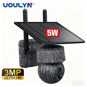 Ubox 3MP 940nm Gece Görüşlü Dış Mekan Su Geçirmez 4G Sim Kartlı Akıllı Kablosuz Güneş Enerjili Güvenlik CCTV PTZ Kamera Sistemi - Product Image 1