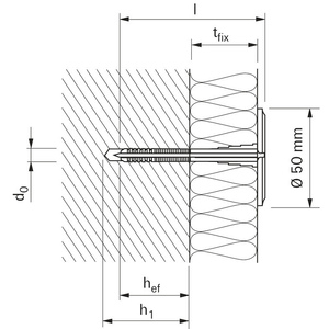 Fischer Dipk II anchors พร้อมตะปูและขาพลาสติกสำหรับแผงฉนวน (200ชิ้น) - Product Image 4