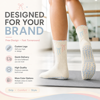 Chaussettes de yoga et de Pilates sur mesure, échantillon gratuit, confortables, antidérapantes, vêtements de fitness
