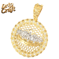 Collar con Colgante de Jesús y la Iglesia Mística, Chapado en Oro de 18K con Incrustaciones de Circonio, Estilo Hip-Hop, Personalizado, para Hombre y Mujer