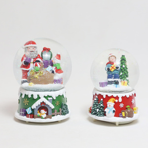 Événement de noël ornement en <span class=keywords><strong>verre</strong></span> ornement d'hiver père noël boule de cristal noël enfants cadeau boule à neige - Product Image 5