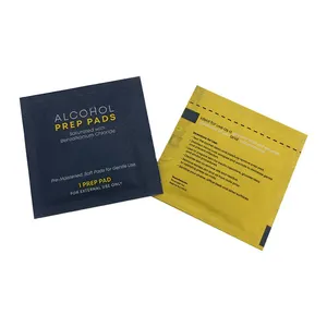 OEM Non-Woven 70% Alcohol Prep Pad Individually Wrapped Alcohol Wipes For Ear Nail Disinfection