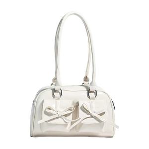 Sac à bandoulière vintage en cuir PU avec décoration à nœud Sac à main multi-compartiments de grande capacité pour femme - Product Image 5