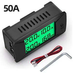 Peacefair PZEM-025 0-300V 50A Voltmeter Ammeter Digital Bidirection Battery Voltage Indicator Watt Energy Kwh Meters