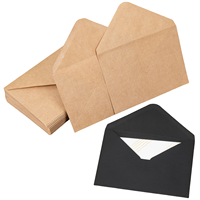 100 Stück 18 × 13 cm 5,25 × 7,25 Zoll Wasser selbstklebend braun schwarz umweltfreundlich Kraftpapier-Späheverpackungstasche für A7 farbigen Umschlag