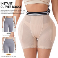 Shorts sculptants rehausseurs de fesses pour femmes, culotte rembourrée taille haute effet ventre plat et rehausseur de hanches, body sculptant en maille grande taille