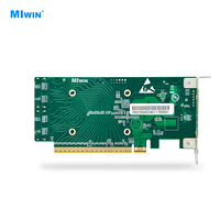 Carte adaptateur GPU OEM PCIe 5.0, carte de commutation/retimer PCIe 5.0 X16 vers 2 MCIO 8I, carte Redriver PCIe 5.0 MCIO X8 intégrée pour serveurs