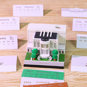 Calendario Semanal Desprendible 3D de Arquitectura de la Casa Blanca, Producto Nuevo 2026, Calendario de Papel Esculpido <span class=keywords><strong>en</strong></span> Capas con Luz - Product Image 3