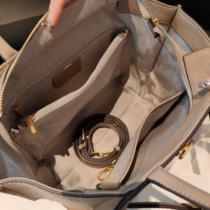 Model baru indah klasik wanita warna ungu dompet tas tangan tas tangan kulit asli modis 2024 - Product Image 6