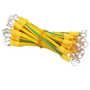 Painel pv fio de liga amarelo verde crossover fiação cabo sólido