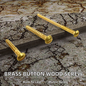 Wholesale <b>Flat</b> Head M5 Brass Wood <b>Screws</b> DIN96 Available in Metric and Inch Sizes with Class Eight Strength for Secure Use - Product Image 4