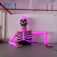 Figurines de crânes gonflables d'Halloween pour l'extérieur, utilisées pour la décoration de scène lors de soirées d'horreur et pour la publicité promotionnelle.
