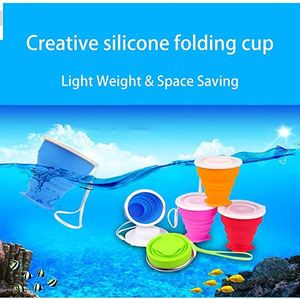 แก้วกาแฟพับได้แบบพกพาสำหรับเดินทาง ใช้ซ้ำได้ ปลอดสาร BPA ทำจากซิลิโคน ขวดน้ำพับได้ - Product Image 4