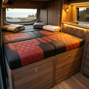 Sièges de voiture en cuir AutoLiuma L107 personnalisés et confortables, banquette convertible <span class=keywords><strong>X</strong></span>, avec appuie-tête et dossier réglables, fonction lit pour - Product Image 5