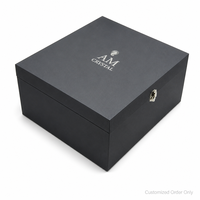 Boîte à vin en cristal de luxe, boîte cadeau rigide à charnières avec mousse protectrice, emballage durable conforme à la norme PPWR