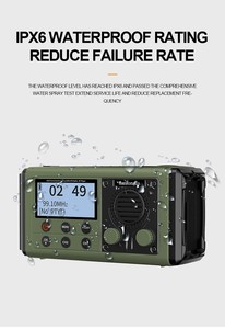 Vofull 907 High Sensitivity AM FM <b>DAB</b> Digital <b>Radio</b> with LED Flashlight 10000mAh Power Bank <b>Rechargeable</b> Emergency <b>Radio</b> - Product Image 6