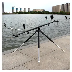 Newest Style EP06 Adjustable Retractable Carp Fishing Rod Pod Stand Holder With 4 Alarms