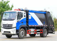 Camions compacteurs à ordures Foton d'occasion abordables de 10 à 12 tonnes Camion compacteur à ordures Foton d'occasion à vendre
