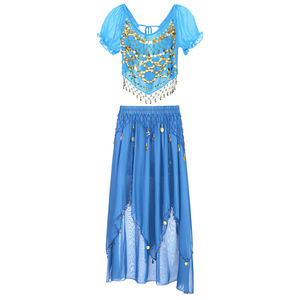 Femmes Filles Danse du ventre Crop Top Jupe Costumes Festival Club Cosplay <span class=keywords><strong>Bollywood</strong></span> Outfit - Product Image 6