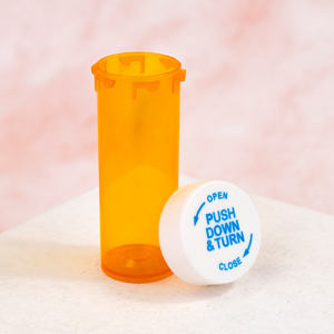 Flacon de pilules en plastique personnalisé réversible avec bouchon réversible - Product Image 3