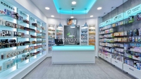 Rayonnage de Pharmacie de Détail Personnalisé, Présentoir à Pilules de Parapharmacie, Conception de Comptoir de Magasin pour l'Aménagement de Mobilier Médical