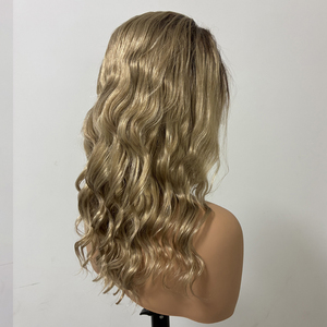 Parrucche Glueless in Capelli Umani Vergini Remy 100% Brasiliani, Colore Biondo T4/27, con Pizzo Trasparente 13x4, per Donne di Colore - Product Image 2